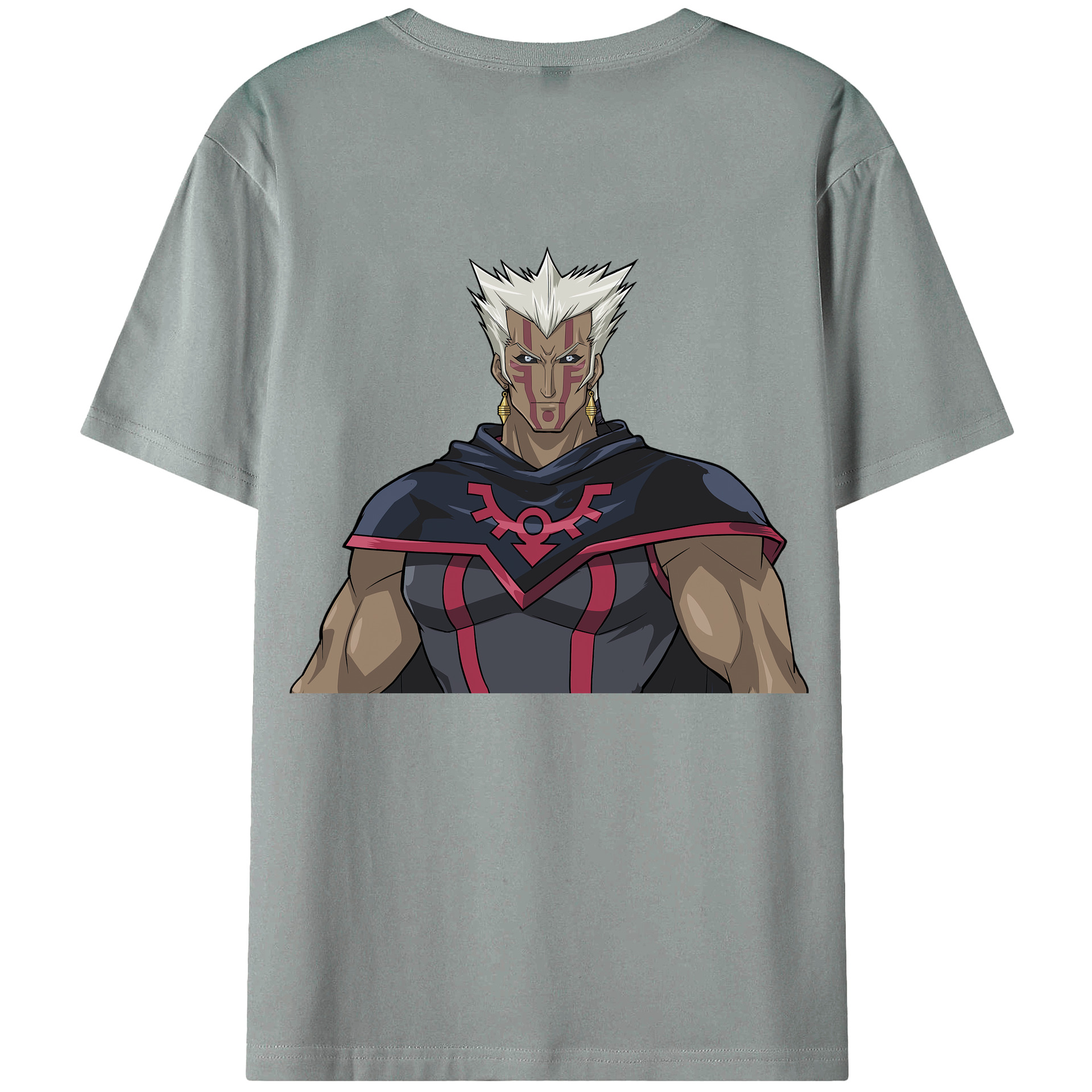 （画像用） 遊☆戯☆王 Yu-Gi-Oh! 綿100％ メンズ半袖Tシャツ（バックプリント） 通気性